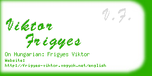 viktor frigyes business card